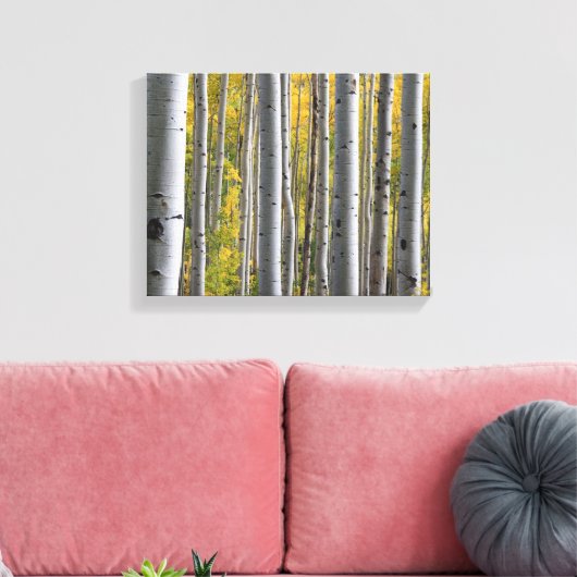 "Bossen met boomstam" Canvas Afdruk (Insitu (Woonkamer))