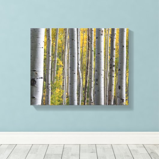 "Bossen met boomstam" Canvas Afdruk (Insitu (Houten vloer))