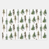 Bossen met dennensparren inpakpapier vel (Voorkant)