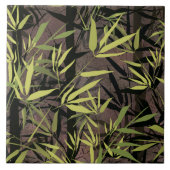 Bossen met een bamboe. tegeltje (Voorkant)