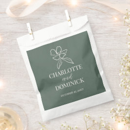 Bossen met een minimale Floral Wedding Bedankzakje