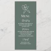 Bossen met een minimale Floral Wedding Menu (Voorkant)