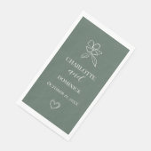 Bossen met een minimale Floral Wedding Servet (Hoek)