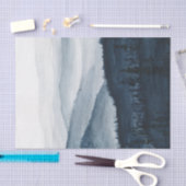 Bossen met een mooie blauwe waterverf storten het  tissuepapier (Craft)