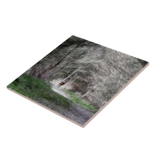 Bossen met fantasy tegeltje (Zijkant)