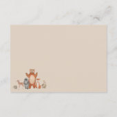 Bossen met groene bomen brengen een boek mee informatiekaartje (Achterkant)