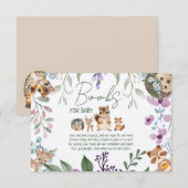 Bossen met groene bomen brengen een boek mee informatiekaartje (Voorkant / Achterkant)