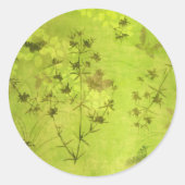 Bossen met groene Natuur Ronde Sticker (Voorkant)