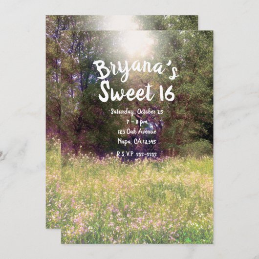 Bossen met houtskool 16 kaart (Voorkant / Achterkant)