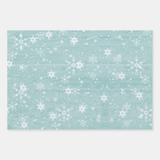 Bossen met kerstmis met vossen inpakpapier vel (Voorkant 3)