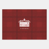 Bossen met kerstmis met vossen inpakpapier vel (Voorkant 2)