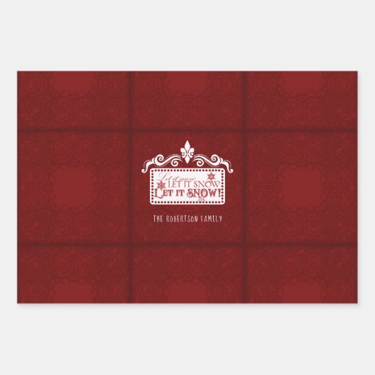 Bossen met kerstmis met vossen inpakpapier vel (Voorkant 2)