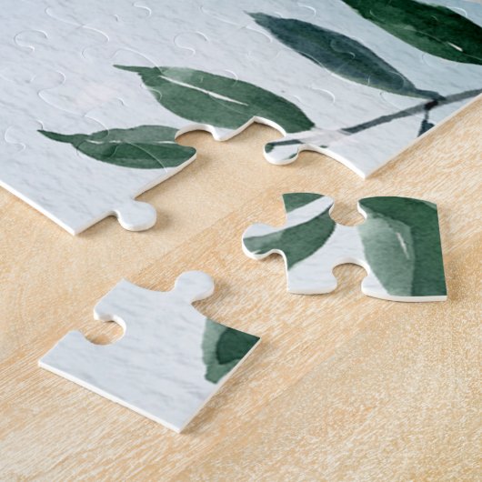 Bossen met kerstvossensnoep legpuzzel (Zijkant)