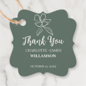 Bossen met minimale Floral Wedding Favors Bedankjes Labels (Voorkant)
