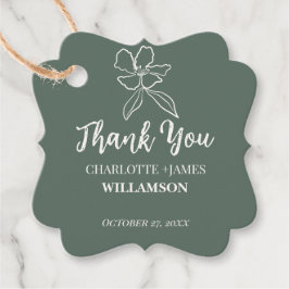 Bossen met minimale Floral Wedding Favors Bedankjes Labels