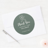 Bossen met minimale Floral Wedding Favors Ronde Sticker (Envelop)