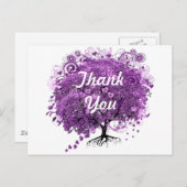 Bossen met Paarse hardebomen Briefkaart (Voorkant / Achterkant)