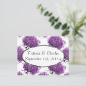 Bossen met Paarse hardebomen Briefkaart (Staand voorkant)