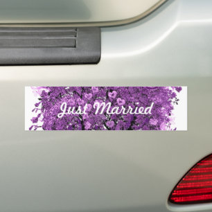 Bossen met Paarse hardebomen Bumpersticker