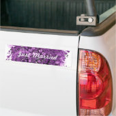 Bossen met Paarse hardebomen Bumpersticker (Op Truck)