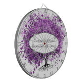 Bossen met Paarse hardebomen Dartbord (Voorkant Links)