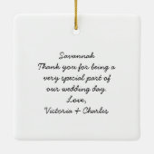 Bossen met Paarse hardebomen Keramisch Ornament (Achterkant)