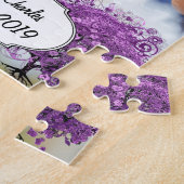 Bossen met Paarse hardebomen Legpuzzel (Zijkant)
