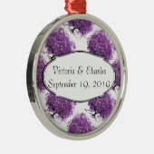 Bossen met Paarse hardebomen Metalen Ornament (Rechts)