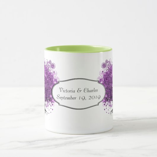 Bossen met Paarse hardebomen Mok (Midden)