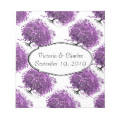 Bossen met Paarse hardebomen Notitieblok (Voorkant)