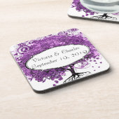 Bossen met Paarse hardebomen Onderzetter (Linkerzijde)