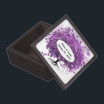 Bossen met Paarse hardebomen Premium Juwelen Doos<br><div class="desc">Bossen met Paarse hardebomen</div>