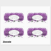 Bossen met Paarse hardebomen Rechthoekige Sticker (Vel)