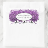 Bossen met Paarse hardebomen Rechthoekige Sticker (Tas)