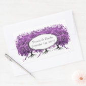 Bossen met Paarse hardebomen Rechthoekige Sticker (Envelop)