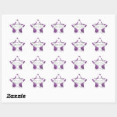 Bossen met Paarse hardebomen Ster Sticker (Vel)