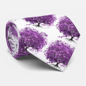 Bossen met Paarse hardebomen Stropdas (Opgerold)