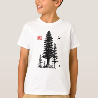 Bossen met sequoia's Sumi-e T-shirt