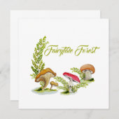 Bossen met sproeiers waterverf, reeks paddenstoele (Voorkant / Achterkant)