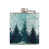 Bossen met verbijsterde boombomen heupfles (Achterkant)