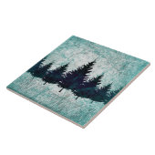 Bossen met verbijsterde boombomen tegeltje (Zijkant)