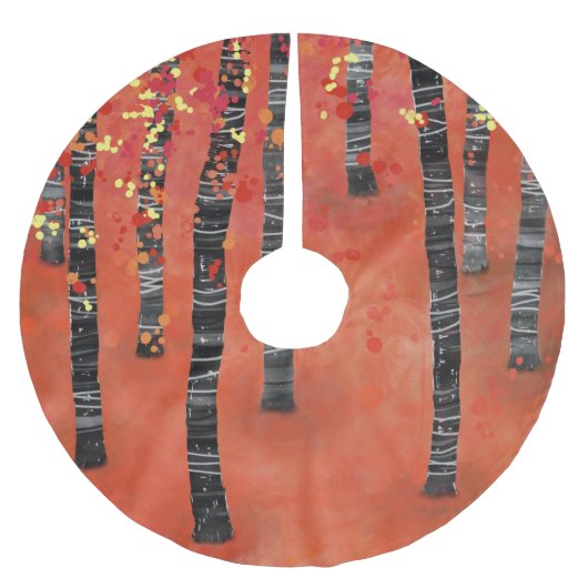 Bossen met vogelbomen kerstboom rok (Voorkant)