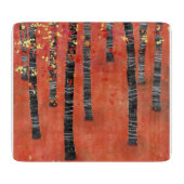 Bossen met vogelbomen snijplank (Voorkant)