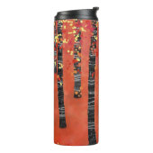 Bossen met vogelbomen thermosbeker (Gedraaid links)