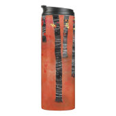 Bossen met vogelbomen thermosbeker (Geroteerd rechts)