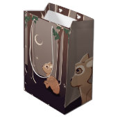 Bossen met vuurvliegen en moonkunst medium cadeauzakje (Achterkant Gekanteld)