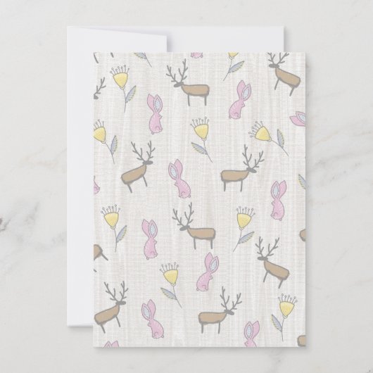 Bossen met Waterverf van Baby shower van het berga Kaart (Achterkant)