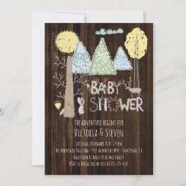 Bossen met Waterverf van Baby shower van het berga Kaart