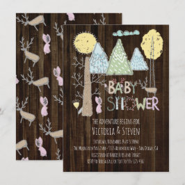 Bossen met Waterverf van Baby shower van het berga Kaart
