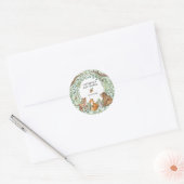 Bossen met zoete bossen Baby shower Birthday Ronde Sticker (Envelop)